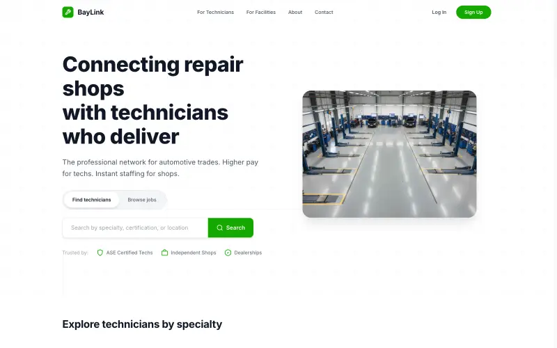 Baylink professional network for automotive technicians